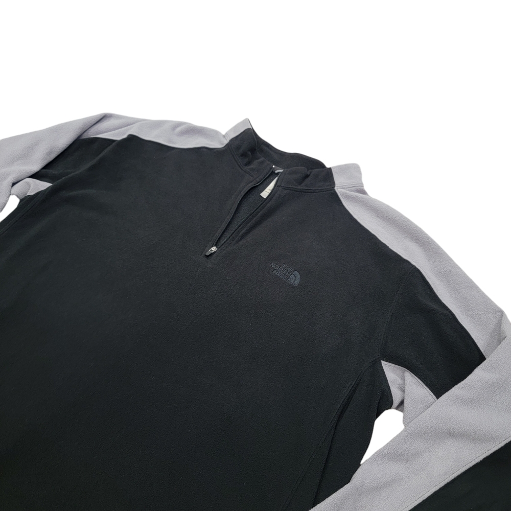 The North Face TKA 100 Fleece 1/4 Zip Pullover Black Gray Lightweight Me… - Picture 8 of 17